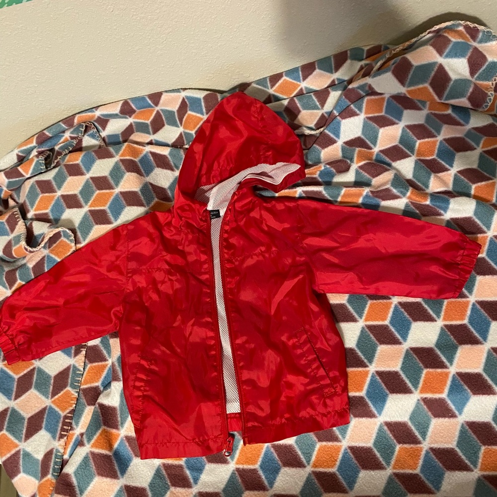 Red raincoat